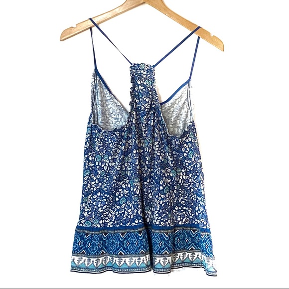 NWT Blue American Eagle Floral Tank Top - Picture 3 of 4